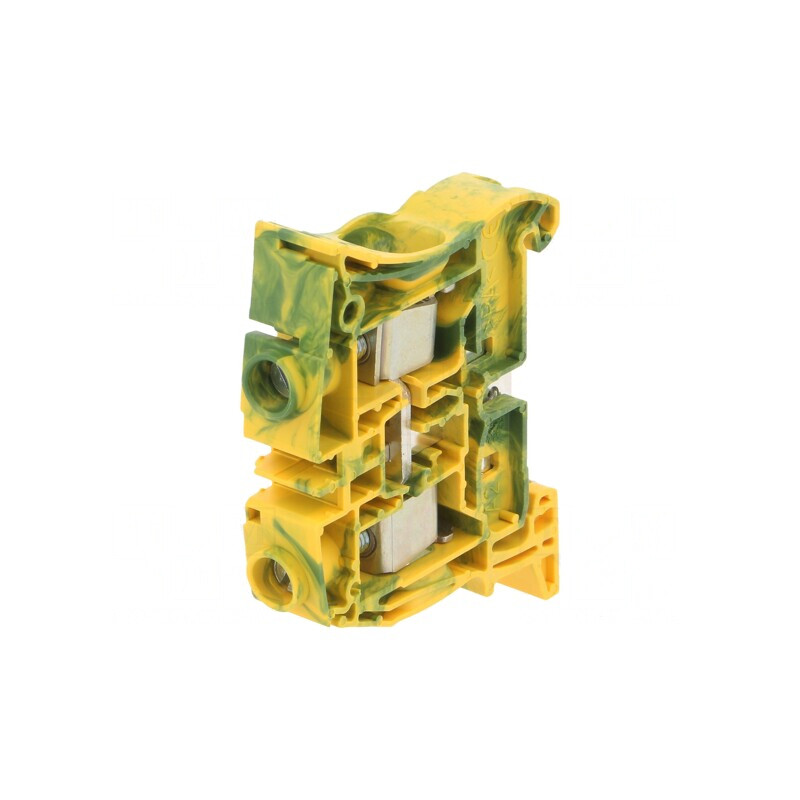Terminal Îmbinare Șine 0,5-25mm² 2 Borne Galben-Verde | Electronic-mag.ro | Componente Electronice
