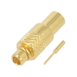 Mufă MMCX Tată Drept 50Ω PTFE Aurit pentru Cablu | Electronic-mag.ro | Componente Electronice