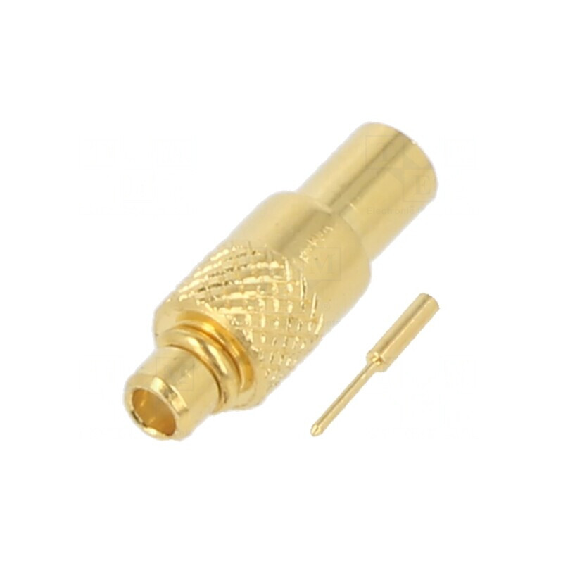 Mufă MMCX Tată Drept 50Ω PTFE Aurit pentru Cablu | Electronic-mag.ro | Componente Electronice