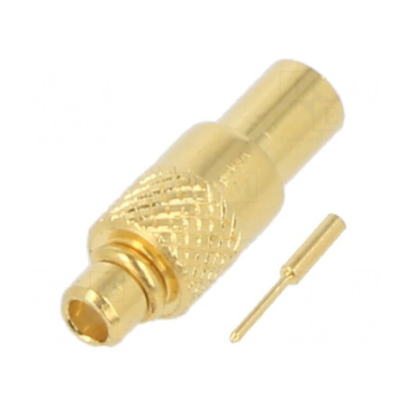 Mufă MMCX Tată Drept 50Ω PTFE Aurit pentru Cablu | Electronic-mag.ro | Componente Electronice