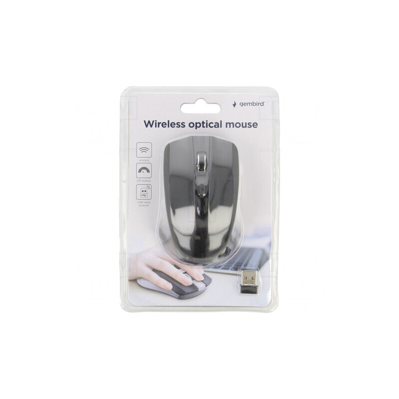 Mouse optic negru wireless USB 4 butoane 10m | Electronic-mag.ro | Componente Electronice