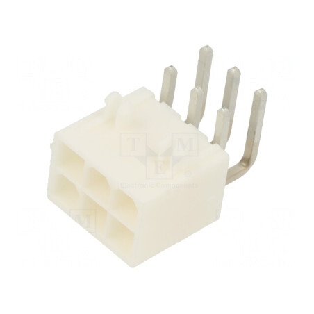 Soclu cablu-placă Mini-Fit Jr 6 pini aurit 4,2mm 13A | Electronic-mag.ro | Componente Electronice