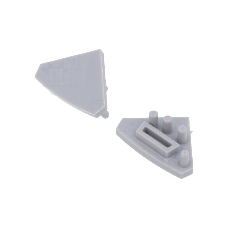 Obturator Argintiu pentru Profile LED - Set 10 Bucăți | Electronic-mag.ro | Componente Electronice
