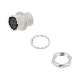 Conector Circular HR10 Push-Pull Soclu 2A Argintat Lipire | Electronic-mag.ro | Componente Electronice