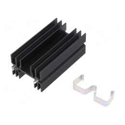 Radiator Extrudat Negru 63mm x 35mm TO218 TO220 TOP3 | Electronic-mag.ro | Componente Electronice