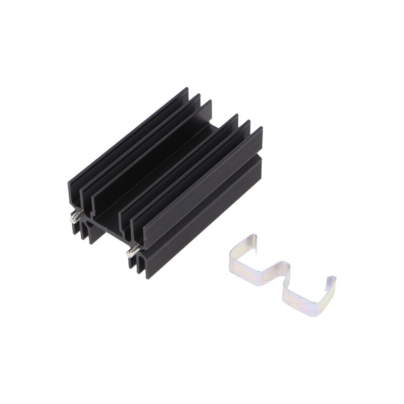 Radiator Extrudat Negru 63mm x 35mm TO218 TO220 TOP3 | Electronic-mag.ro | Componente Electronice