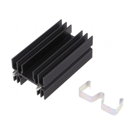 Radiator Extrudat Negru 63mm x 35mm TO218 TO220 TOP3 | Electronic-mag.ro | Componente Electronice