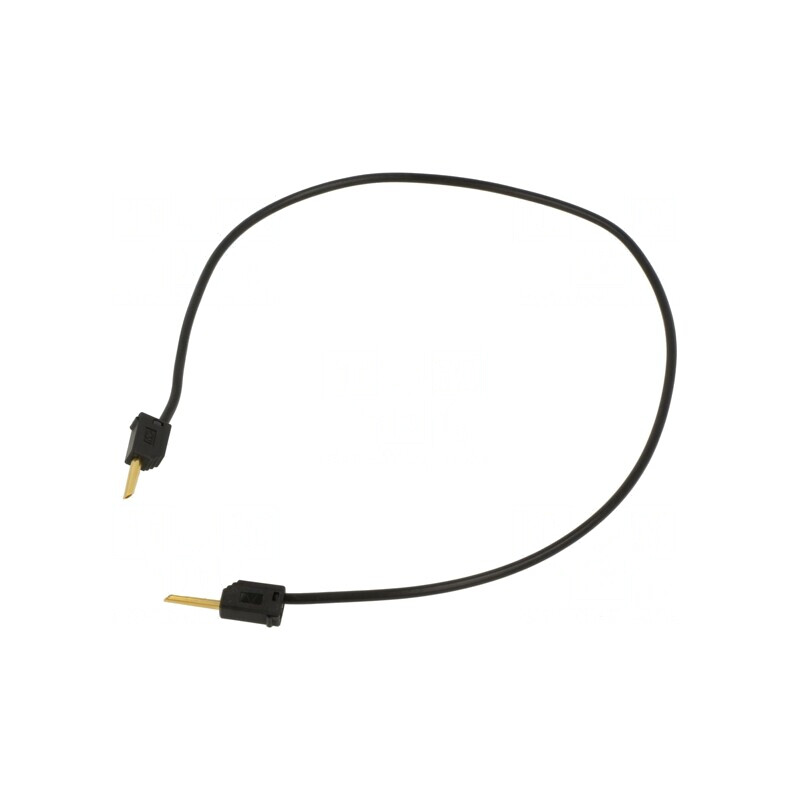 Cablu măsurare neizolat 0,3m 60VDC 30VAC 10A negru | Electronic-mag.ro | Componente Electronice
