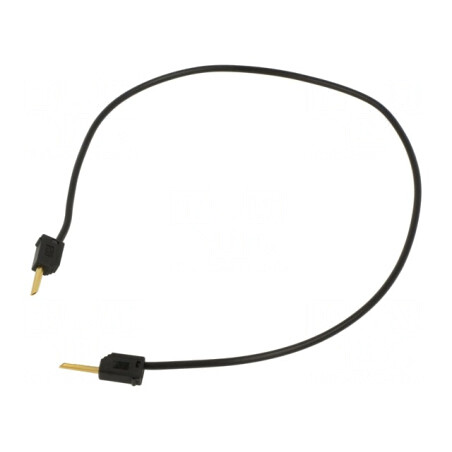 Cablu măsurare neizolat 0,3m 60VDC 30VAC 10A negru | Electronic-mag.ro | Componente Electronice