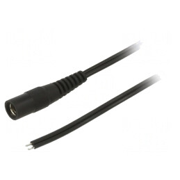 Cablu Alimentare 5m DC 5,5/2,1 Negru | Electronic-mag.ro | Componente Electronice
