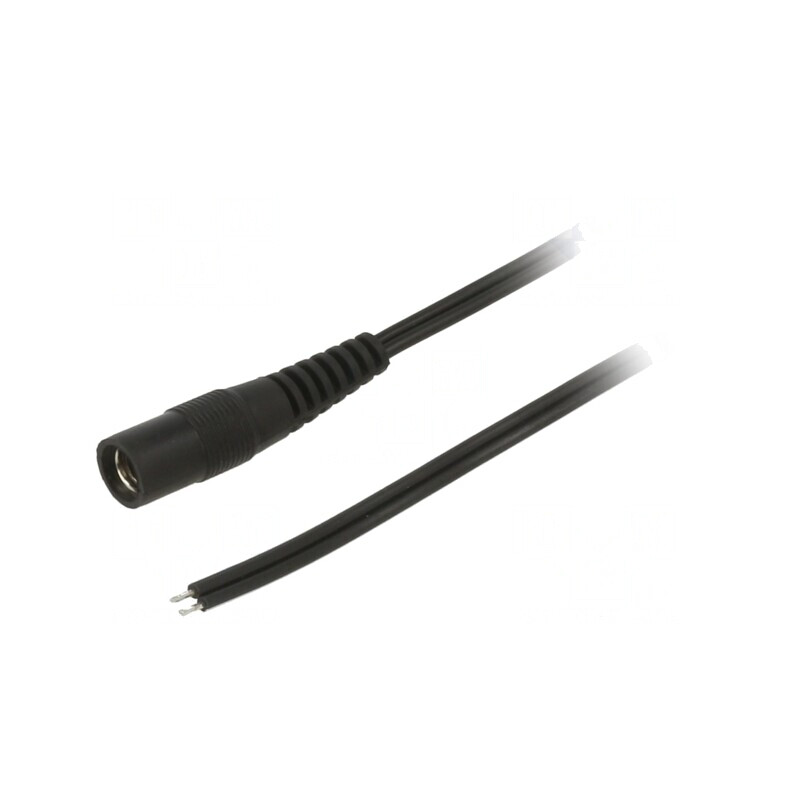 Cablu Alimentare 5m DC 5,5/2,1 Negru | Electronic-mag.ro | Componente Electronice