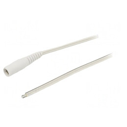 Cablu Alimentare DC 5,5/2,1 Alb 5m 2x0,5mm2 | Electronic-mag.ro | Componente Electronice