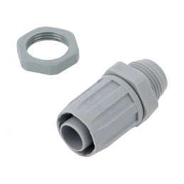 Conectori finali drepți PG exterior polipropilenă IP54 | Electronic-mag.ro | Componente Electronice