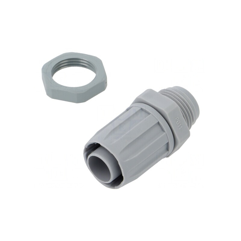 Conectori finali drepți PG exterior polipropilenă IP54 | Electronic-mag.ro | Componente Electronice