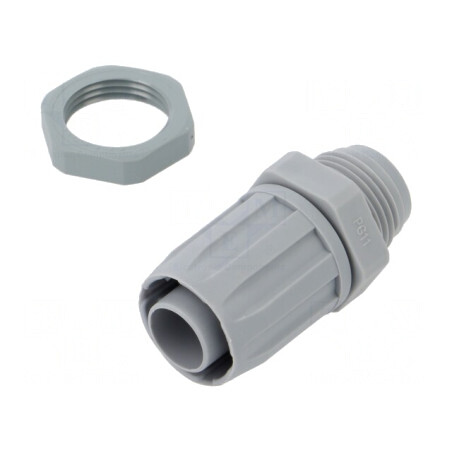 Conectori finali drepți PG exterior polipropilenă IP54 | Electronic-mag.ro | Componente Electronice