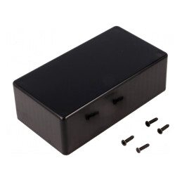 Carcasă universală ABS neagră 65x120x40mm | Electronic-mag.ro | Componente Electronice
