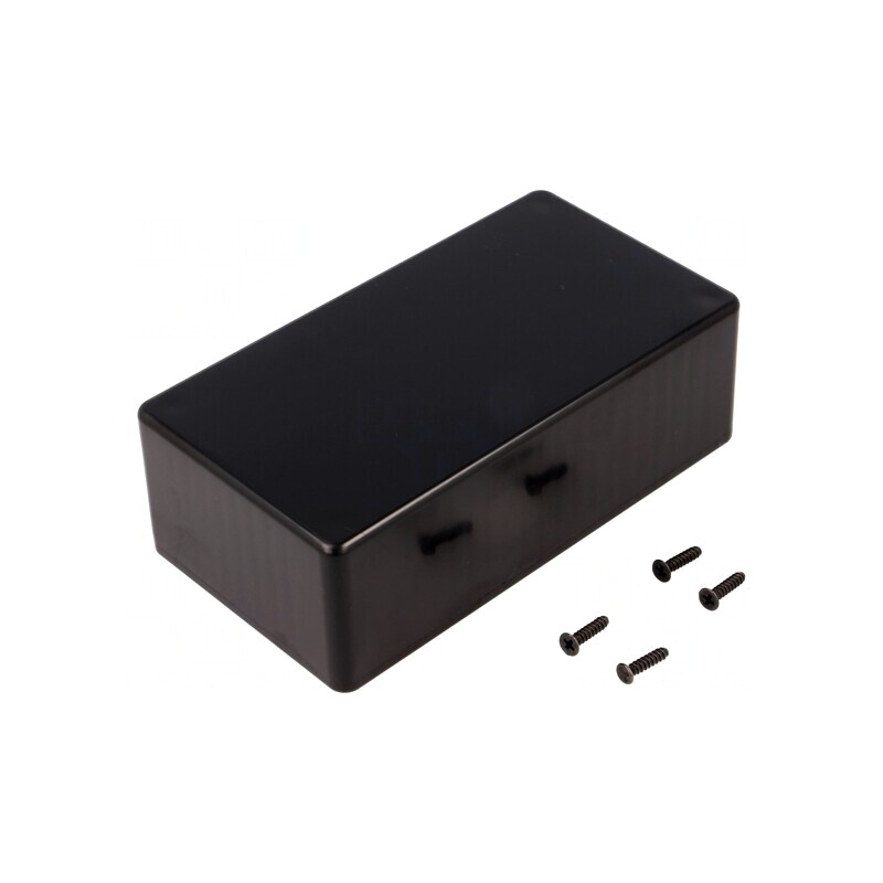 Carcasă universală ABS neagră 65x120x40mm | Electronic-mag.ro | Componente Electronice