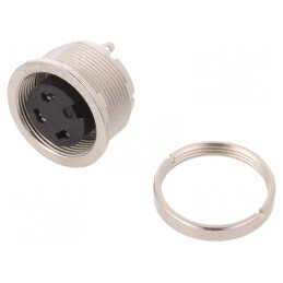 Conector M16 Soclu 3 Pin Mamă Neecranat 7A IP40 | Electronic-mag.ro | Componente Electronice