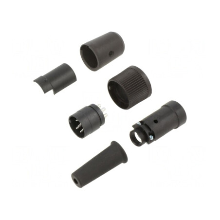 Conector circular 6 pini 150V mufă tată cablu lipire | Electronic-mag.ro | Componente Electronice