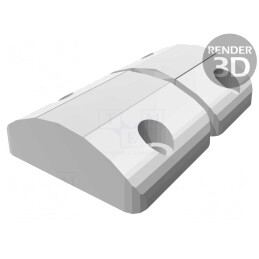 Clemă tehnopolimer neagră 38mm x 56.5mm | Electronic-mag.ro | Componente Electronice