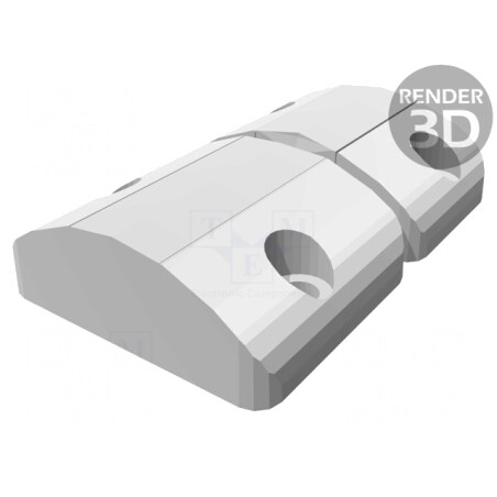 Clemă tehnopolimer neagră 38mm x 56.5mm | Electronic-mag.ro | Componente Electronice