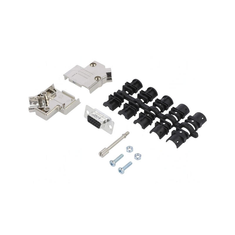 Conector D-Sub HD 15-Pin Mamă Unghi 45° Aurit pentru Cablu | Electronic-mag.ro | Componente Electronice