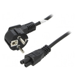Cablu Alimentare 1.8m Ştecher Unghiular CEE 7/7 - IEC C5 | Electronic-mag.ro | Componente Electronice