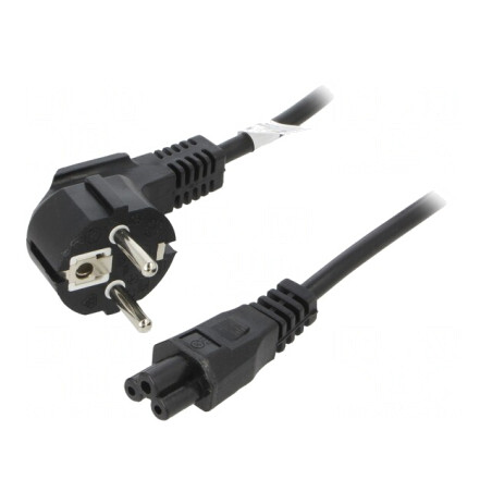 Cablu Alimentare 1.8m Ştecher Unghiular CEE 7/7 - IEC C5 | Electronic-mag.ro | Componente Electronice