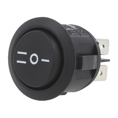 Comutator Rocker DP3T ON-OFF-ON 10A/28VDC Negru | Electronic-mag.ro | Componente Electronice