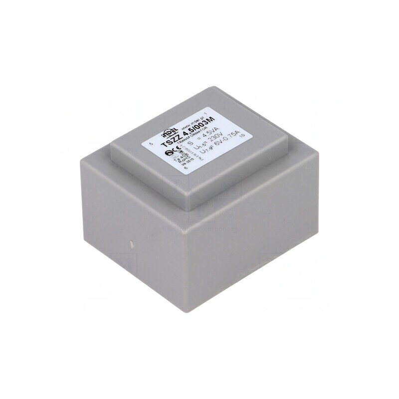 Transformator încapsulat 4,5VA 230V 6V 750mA PCB | Electronic-mag.ro | Componente Electronice