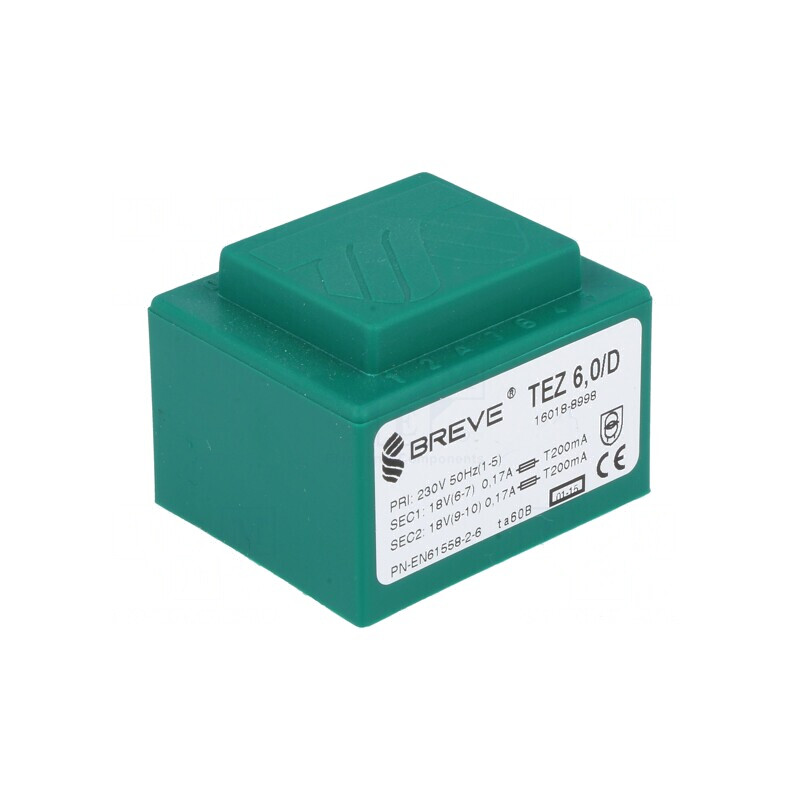 Transformator încapsulat 6VA 230V 18V 166mA | Electronic-mag.ro | Componente Electronice