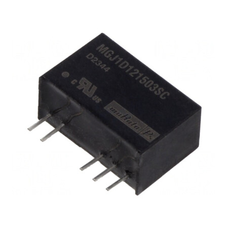 Convertor DC/DC 1W 12V la 15V/-3V SIP THT | Electronic-mag.ro | Componente Electronice