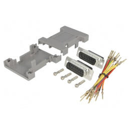 Adaptor D-Sub 15 Pin Dual Tată | Electronic-mag.ro | Componente Electronice