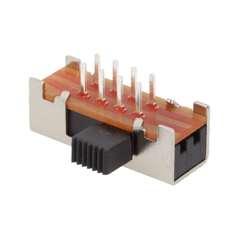 Comutator glisant 3 poziții SP3T 0.3A 30VDC pentru PCB THT | Electronic-mag.ro | Componente Electronice