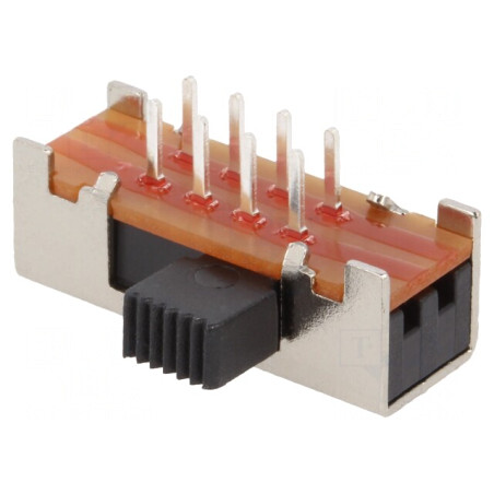 Comutator glisant 3 poziții SP3T 0.3A 30VDC pentru PCB THT | Electronic-mag.ro | Componente Electronice