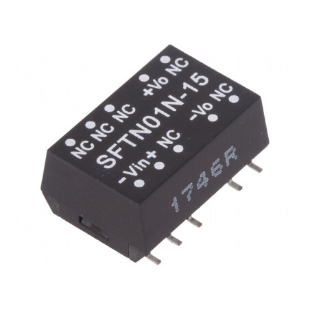 Convertor DC/DC 1W 21.6-26.4V la 15V 67mA SMD | Electronic-mag.ro | Componente Electronice
