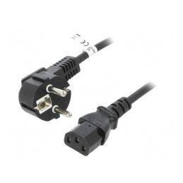 Cablu Alimentare Unghiular IEC C13 2.5m | Electronic-mag.ro | Componente Electronice