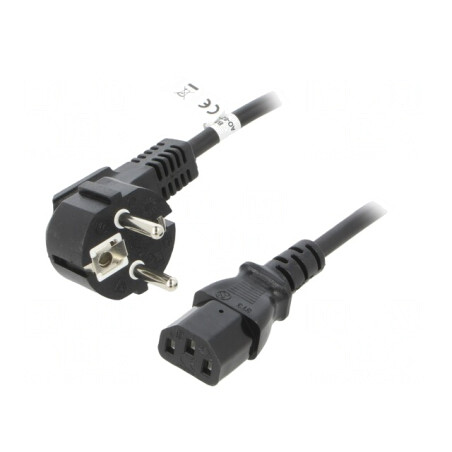 Cablu Alimentare Unghiular IEC C13 2.5m | Electronic-mag.ro | Componente Electronice