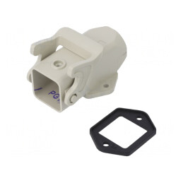 Carcasă conectori HDC D3A cu clichet drept | Electronic-mag.ro | Componente Electronice