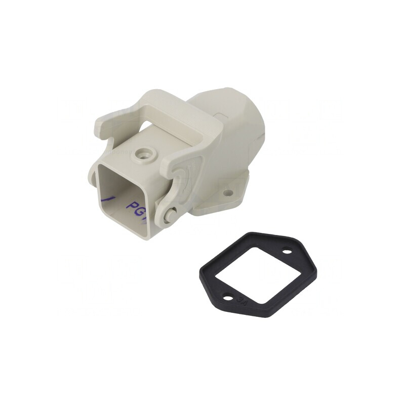 Carcasă conectori HDC D3A cu clichet drept | Electronic-mag.ro | Componente Electronice