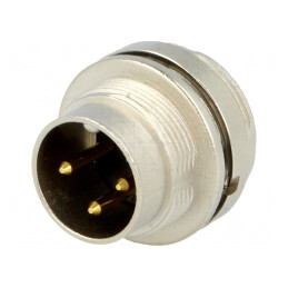 Conector M16 Soclu Tată Lipire 3 PIN 5A 250V IP68 | Electronic-mag.ro | Componente Electronice