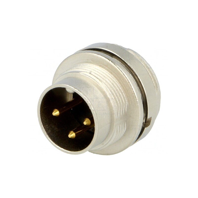 Conector M16 Soclu Tată Lipire 3 PIN 5A 250V IP68 | Electronic-mag.ro | Componente Electronice