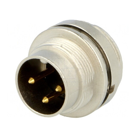 Conector M16 Soclu Tată Lipire 3 PIN 5A 250V IP68 | Electronic-mag.ro | Componente Electronice