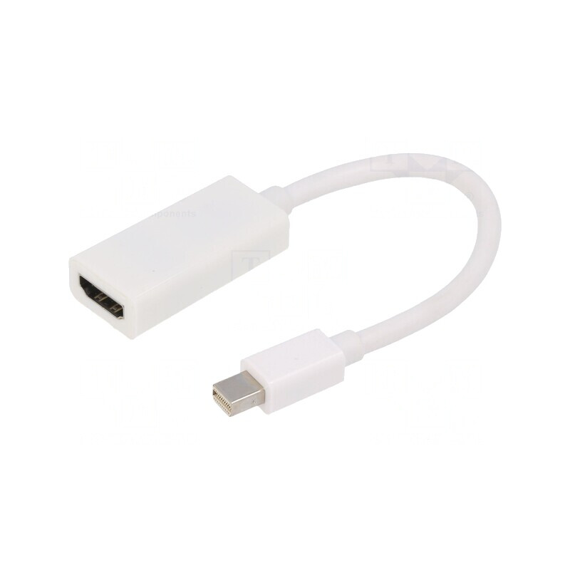 Adaptor DisplayPort la HDMI, 15cm, Alb | Electronic-mag.ro | Componente Electronice