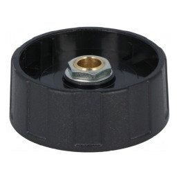 Buton rotativ negru 40x15,5mm ABS 6mm | Electronic-mag.ro | Componente Electronice
