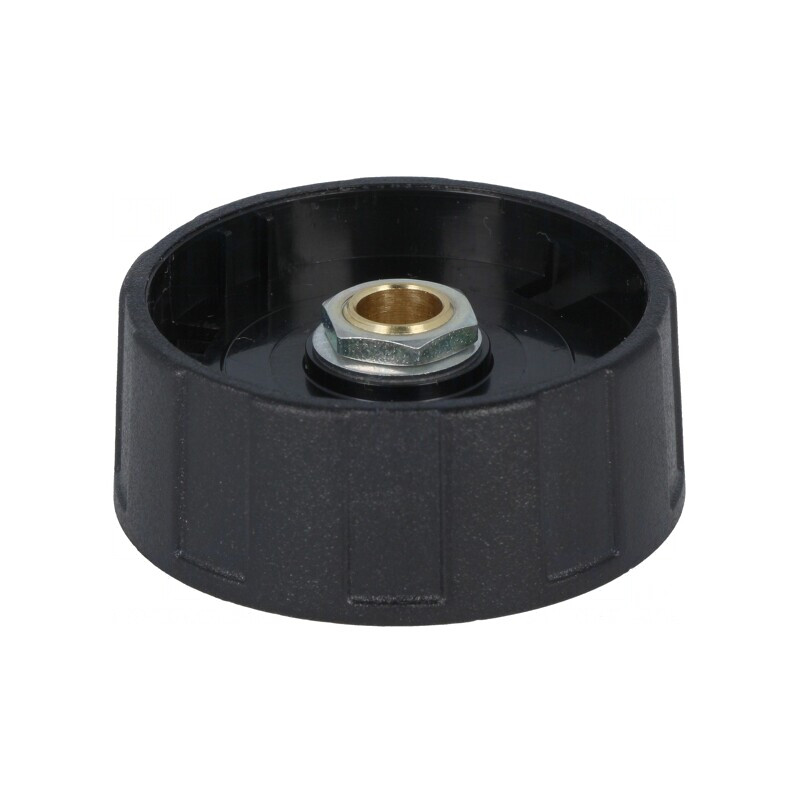 Buton rotativ negru 40x15,5mm ABS 6mm | Electronic-mag.ro | Componente Electronice
