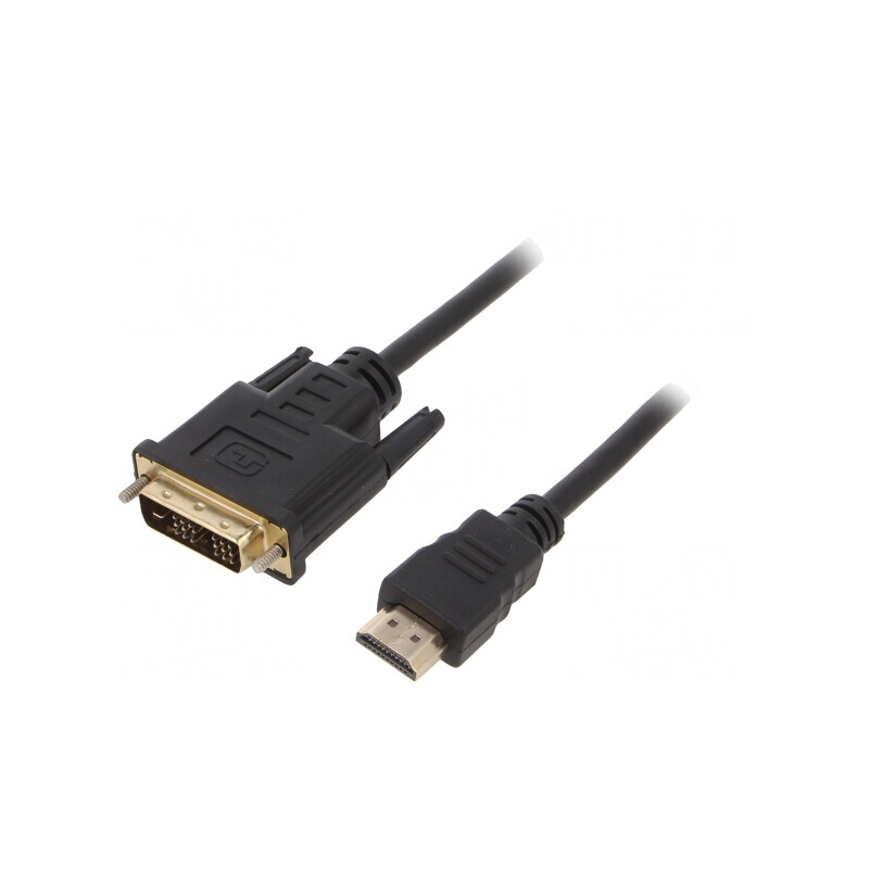 Cablu DVI-D la HDMI 3m Negru | Electronic-mag.ro | Componente Electronice