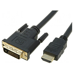Cablu DVI-D la HDMI 3m Negru | Electronic-mag.ro | Componente Electronice