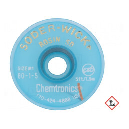 Bandă de Dezlipit cu Colofoniu 0.8mm | Electronic-mag.ro | Componente Electronice