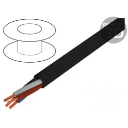 Cablu electric HELUPOWER 4x4mm2 rotund negru